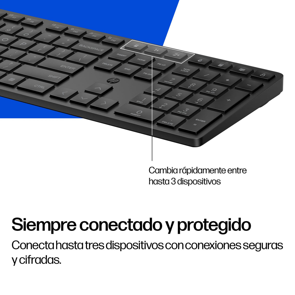 EAN 0198990908526 - HP 490K Multi-Device Dual-Mode Keyboard teclado Hogar USB + Bluetooth QWERTY Inglés Negro imagen 11