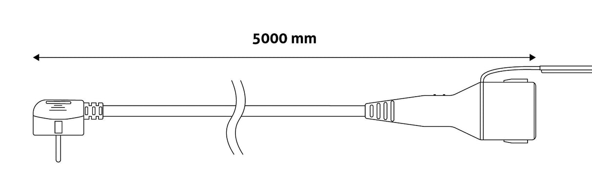 Entac Verlängerungscable 5m Negro Ip44