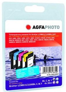 Agfaphoto Lc980/1100 Cartucho De Tinta 4 Pieza(S) Alto Rendimiento (Xl) Negro, Cian, Magenta, Amarillo