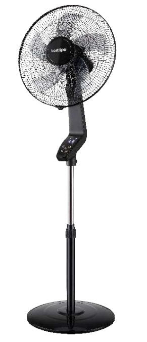 Ventilador De Pie Coín Black 50 W Ø40 Cm, Negro, 40 X 40 X 129 Cm