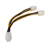 Aisens Cable De Alimentacion - 4pin/H-4+4pin/M - 15cm - 100% Cobre - Negro