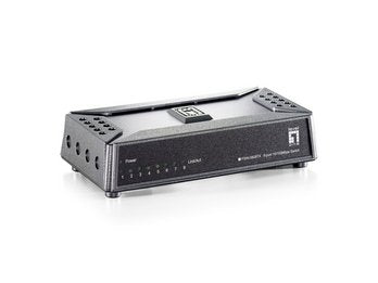 Level One Switch No Gestion 8 Puertos 10/100  Mini No Rack Base Magnetica