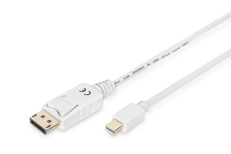 EAN 4016032289340 - Digitus AK-340102-030-W cable DisplayPort 3 m Mini DisplayPort Blanco imagen 1