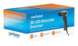 Manhattan 153997  Lector De Códigos De Barras Portátil 1d/2d Led Negro