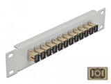 Delock 10 Lwl Patchpanel 12 Port Sc Simplex Beige 1 He Grau