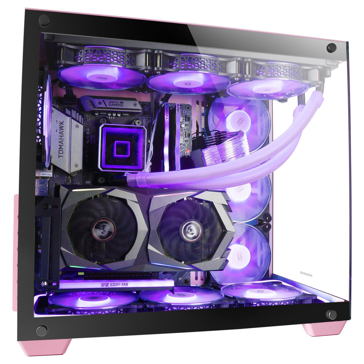 Caja Gaming Torre Mars Gaming Mcv4 Rosa