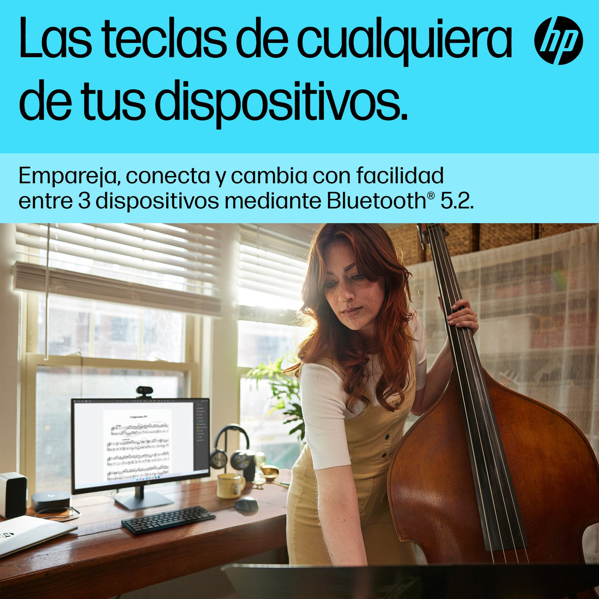 EAN 0196548516223 - HP 355 Compact Multi-Device Keyboard teclado Hogar Negro imagen 7