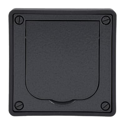 Busch Jaeger 1705 U-101 Gehäuse Up (Kunststoff) Klappdeckel Hammerschlag Grau