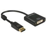 Delock Adaptorcable Displayport 1.2 Plug > Dvi 24+5 Socket Black 4k Passive