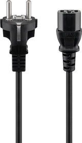Goobay Cable De Conexión De Dispositivos Cold C13> Conector De Contacto Protector Negro, 5 Metros, Conector Recto 96037