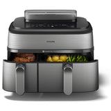EAN 8720389047558 - Philips 5000 series NA555/00 freidora Doble 9 L Independiente 2750 W Freidora de aire caliente Plata imagen 3