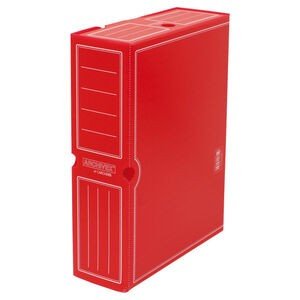 Carchivo Caja Archivo Definitivo Desplegado Pp 100mm Folio Rojo