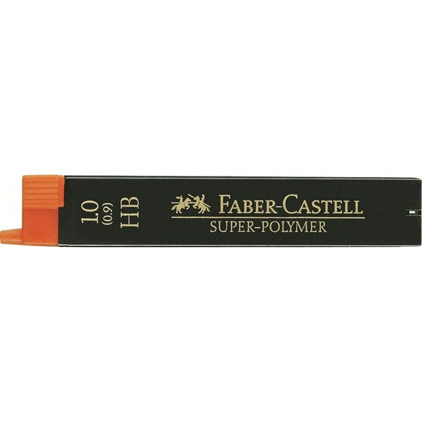 Pack De 12 Unidades Faber Castell Minas De Grafito Super-Polymer Hb 0,9mm Estuche De 12