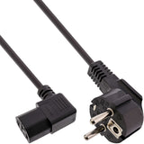 Cable De Alimentación Inline Con Ángulo Recto Negro 1,8 M