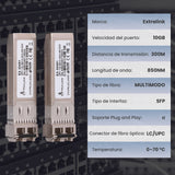 Extralink Sfp+ 10g 850nm Mm 300m 2-Pack