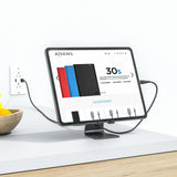 Aisens Soporte De Sobremesa Tamaño M Ajustable (1 Pivote) Para Movil / Tablet - Negro