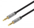 EAN 766623356015 - Manhattan 356015 cable de audio 5 m 3,5mm Negro, Plata imagen 1