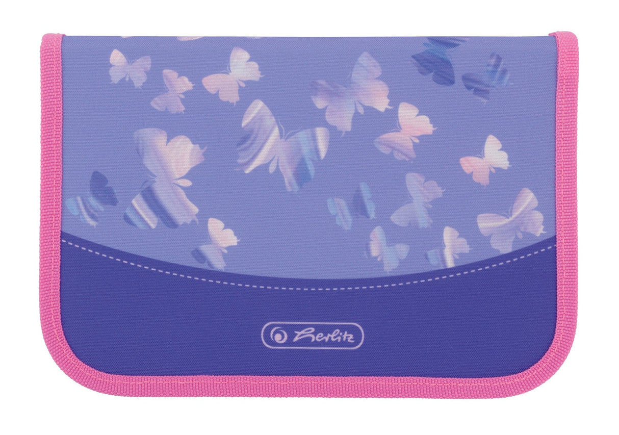 Herlitz Loop Plus Butterfly Paradise Juego De Mochila Escolar Chica Poliéster Lila, Rosa