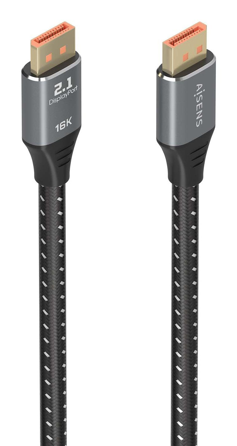 Aisens Cable Displayport V2.1 16k@60hz 80gbps, Dp/M-Dp/M, Negro, 1.0m