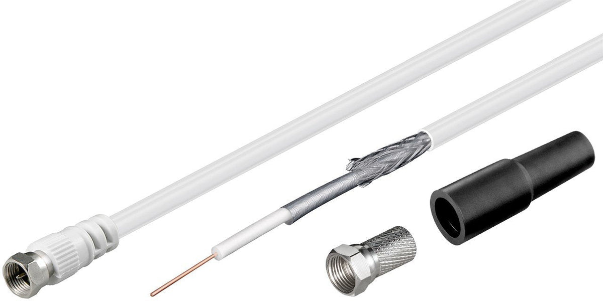 100 Db Coax Antenna Cable Kit, 30 M - 2 X Shielded Lnb Conne