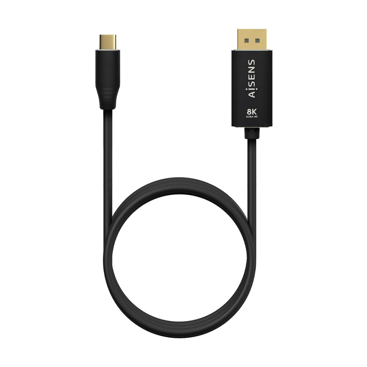 Aisens Cable Aluminio Usb-C A Displayport 8k@60hz - Usb-C/M-Dp/M - 1.80m - Negro