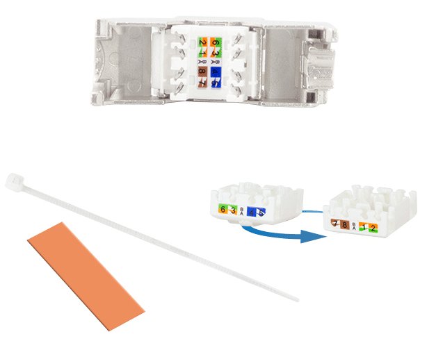 Logilink Keystone Jack Cat.6a Stp Dust Cap Type 14.4mm 22-26 Awg, 24 Pieces