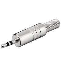 Conectorjack 3.5" Macho Stereo Metálico Con Proteccion Cable
