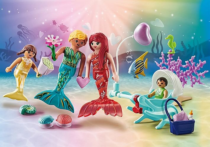 Playmobil 71469 Princess Magic Starter Pack Liebevolle Meerjungfrauenfamilie, Juguete De Construcción 71469