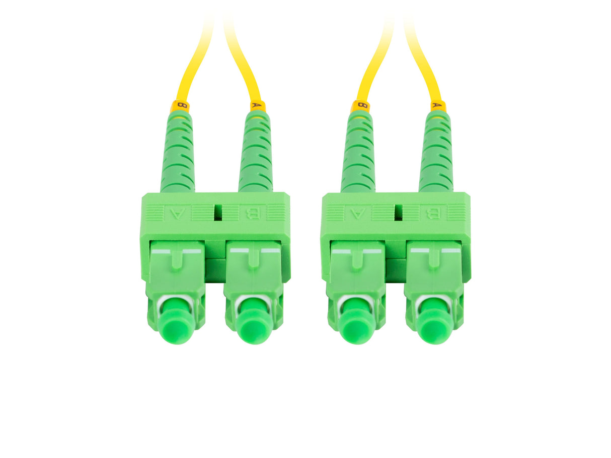 Cable Fibra Óptica 15m Lanberg Mono Sc/Apc-Sc/Apc Duplex G657a1 Lszh Amarillo