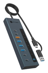 EAN 4250078174929 - ICY BOX IB-HUB1743-CPD USB 3.2 Gen 2 (3.1 Gen 2) Type-A + Type-C 10000 Mbit/s Azul imagen 1