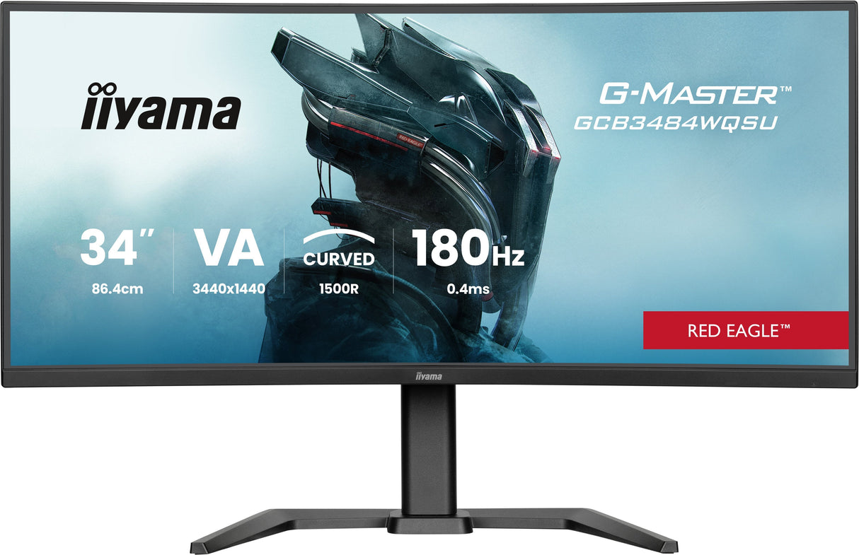 Monitor Gaming  Iiyama 34" Gcb3484wqsu-B1 21:9 2xhdmi+2xdp+Usb-C Cu Negro