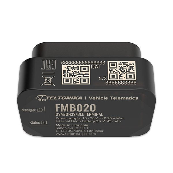 Teltonika Fmb020 Obdii Plug And Track Device With Gnss, Gsm And Bluetooth