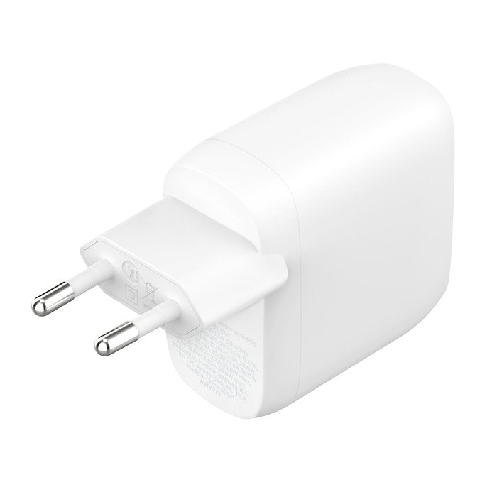 Belkin Wall Charger 30w Dual Usb-C, Pd 60w, Wht