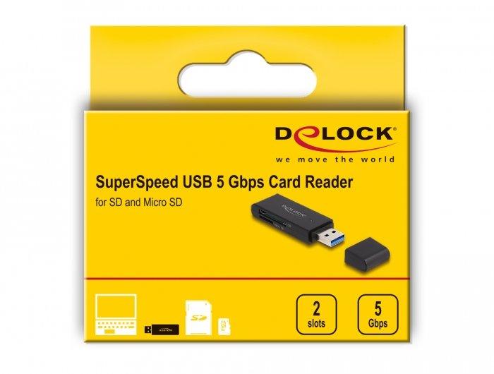 Lector De Tarjeta Delock 91002 Usb Negro
