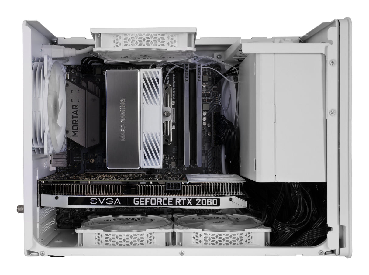 Caja Microatx Mars Gaming Mcxprow Mesh 360 Gpu 280-360mm 1x3.5 2x2.5 Blanco Compatible Atx/Sfx