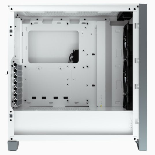 Caja Pc Corsair Icue 4000x Rgb Tempered Glass Blanca Cc-9011205-Ww Corsair Icue 4000x Rgb, Midi Tower, Pc, De Plástico, Acero, Vidrio Templado, Blanco, Atx, Juego
