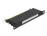 Delock 66870 Panel De Parcheo 0.5u, Patch Panel Negro, Negro, Metal, 0.5u, 254 Mm, 100 Mm, 22 Mm