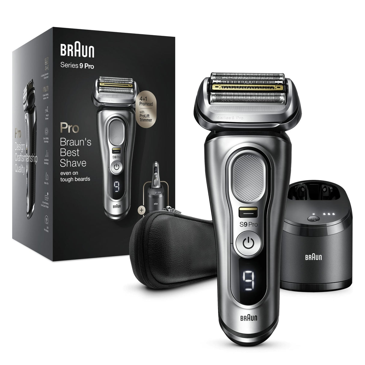 EAN 4210201394235 - Braun Series 9 9467cc Wet & Dry Máquina de afeitar de láminas Recortadora Negro, Gris imagen 1