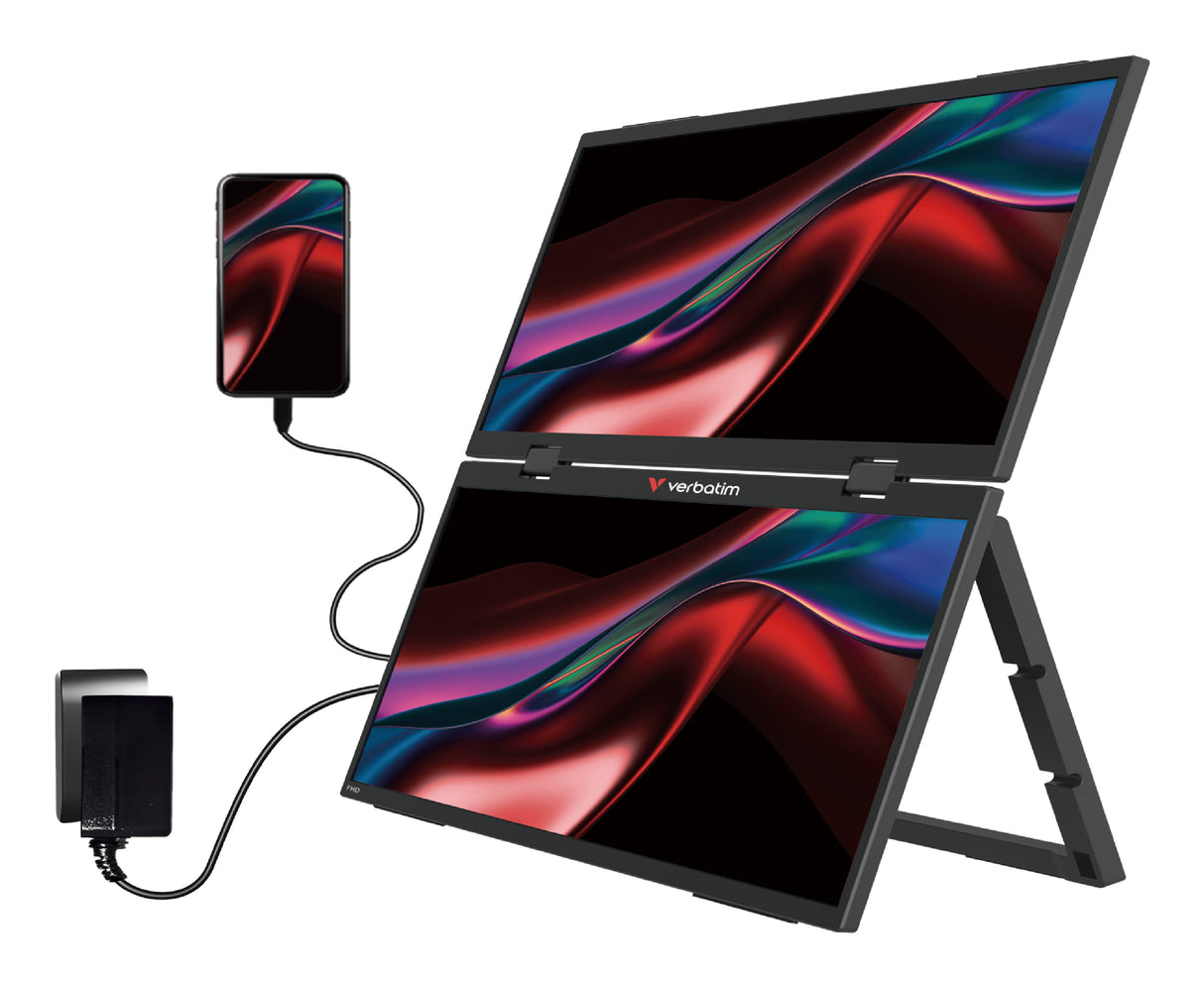EAN 23942324034 - Verbatim Portable 15.6" FHD Dual Monitor Essentials Monitor portátil Negro 39,6 cm (15.6") LCD 1920 x 1080  imagen 5