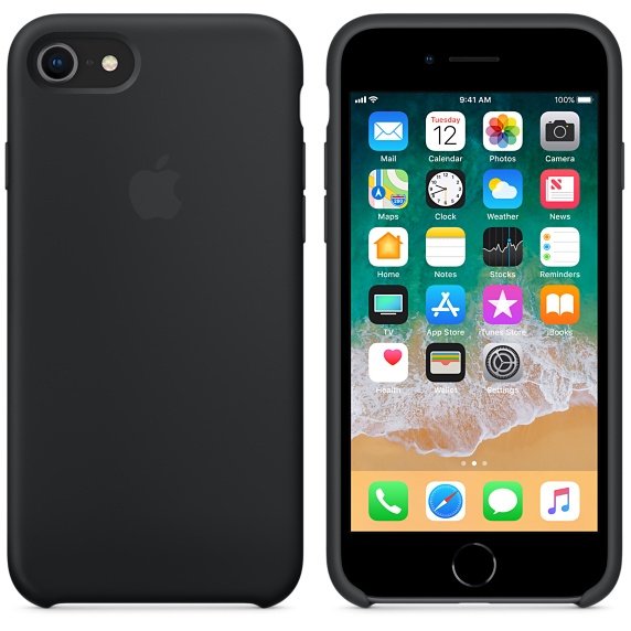 Funda Iphone 8 7 Silicone Case Negro Mqgk2zm A