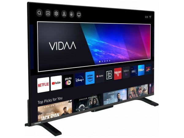 101,0cm 40" (1920x1080) Toshiba 40lv2e63da 16:9 Led 50hz Hdmi Usb Wlan Triple Tuner Hdr10 Speaker Negro