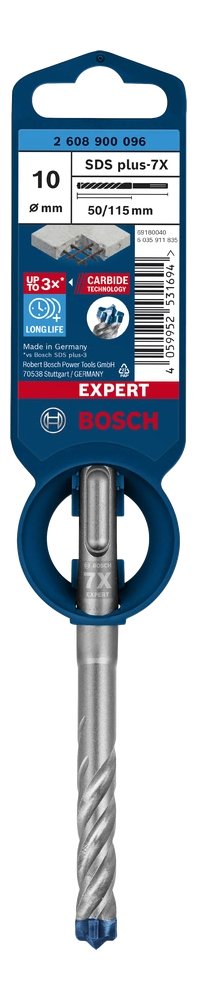 Broca Bosch Professional Expert  Sds-Plus-7x, Ø 10 Mm, Longitud Útil 50 Mm 2608900096
