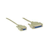 Cable Null Modem Inline Db9 Hembra A Db25 Hembra Gris 2m
