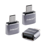 Intenso 3-Pack Usb Adaptador Usb-A -> Usb-C C480c Aluminium
