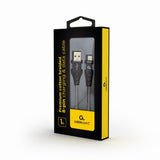 Gembird Cable De Carga Y Datos Usb A Lightning Trenzado Premium 1m, Negro Blanco