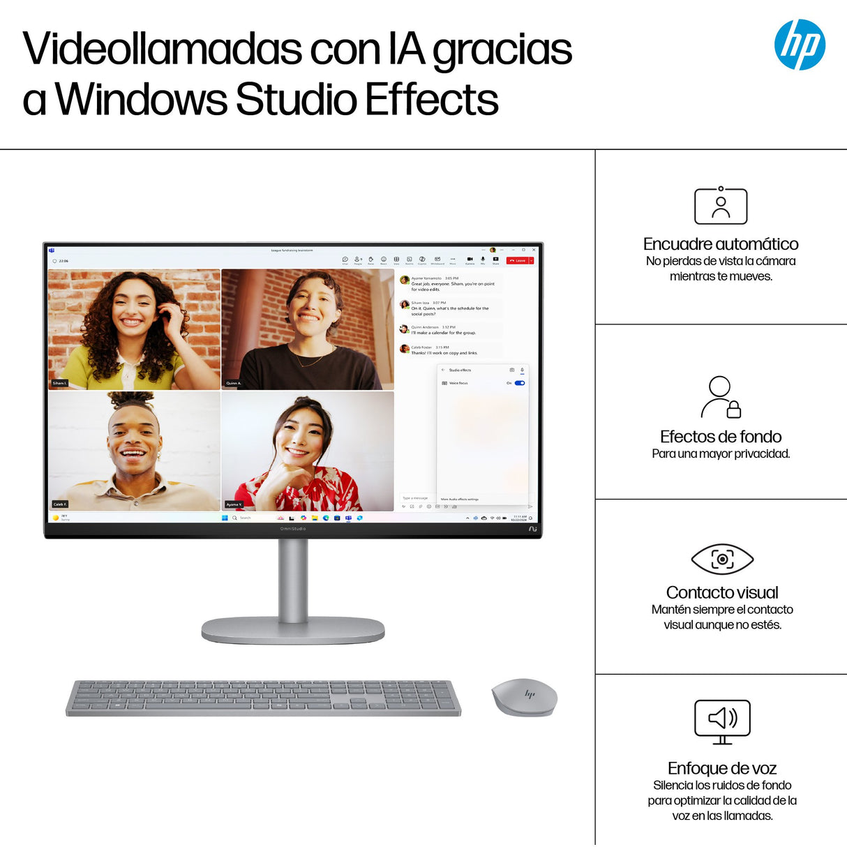 EAN 199896764919 - HP OmniStudio X All-in-One Desktop Next Gen AI 27-cs1005ns PC Copilot+ PC Intel Core Ultra 5 226V 68,6 cm  imagen 10