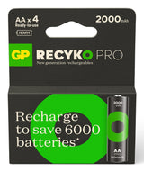 Pilas 1x4 Gp Recyko Pro Nimh Battery Aa/Mignon 2000mah Pro