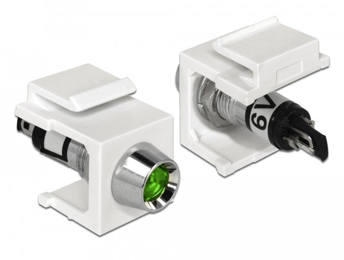 Delock 86448 Led Keystone Verde De 6 V, Blanco
