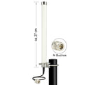 Delock Lte   Gsm   Umts Antenne N Buchse 2 - 6.5 Dbi Omnidirektional Starr Mastmontage Weis Outdoor