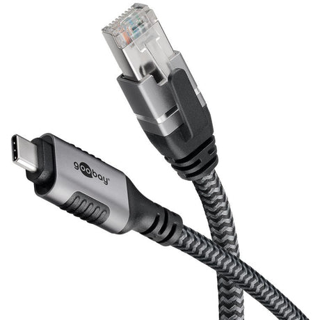 EAN 4040849706974 - Goobay 70697 cambiador de género para cable USB C RJ-45 Negro, Plata imagen 1